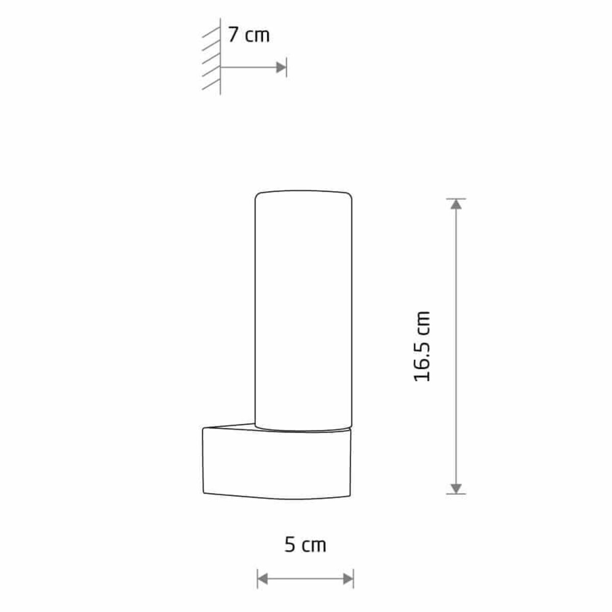 Kinkiet ścienny Natalie 10724 Nowodvorski IP44 tuba metalowy szklany biały mosiądz