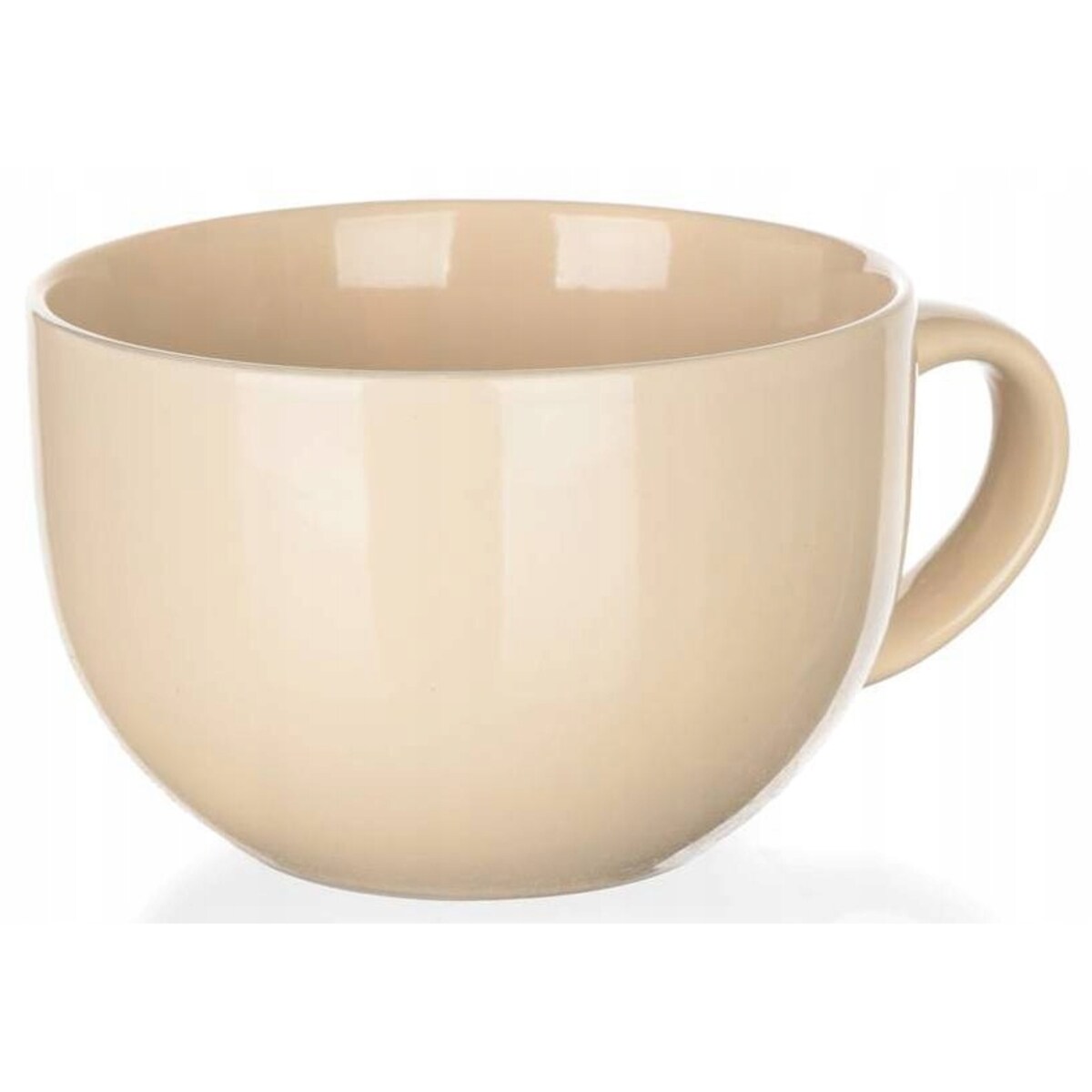 KUBEK ceramiczny beżowy 800 ml duży jumbo na zupę herbatę jedzenie napoje