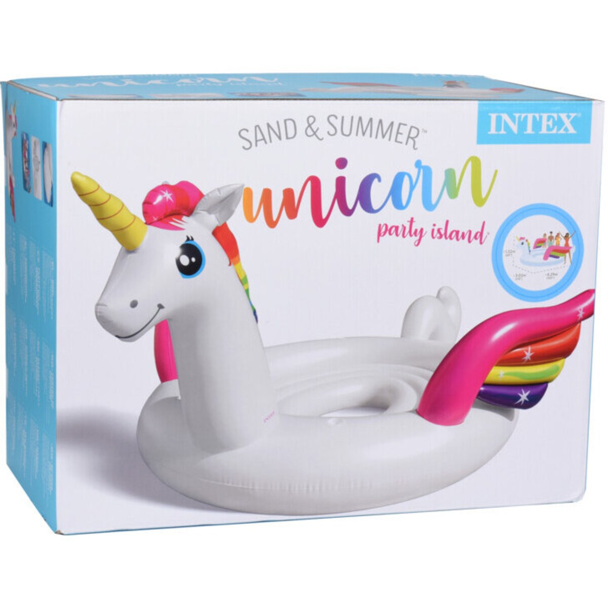 Duże koło dmuchane jednorożec, 43 x 30 x 152 cm