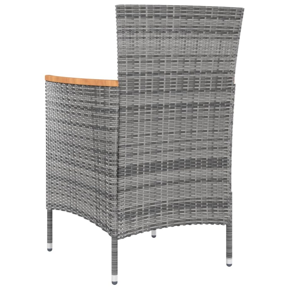 vidaXL 5-cz. zestaw mebli ogrodowych z poduszkami, rattan PE, szary