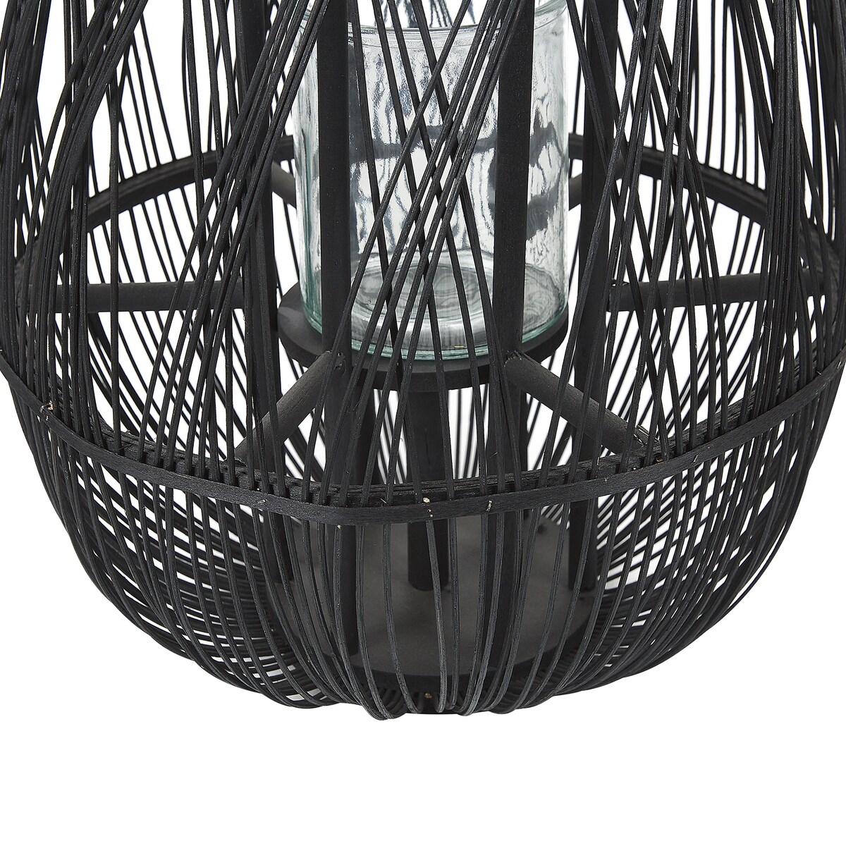 Lampion TONGA Bambus 56 cm Czarny