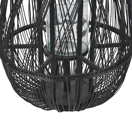 Lampion TONGA Bambus 56 cm Czarny