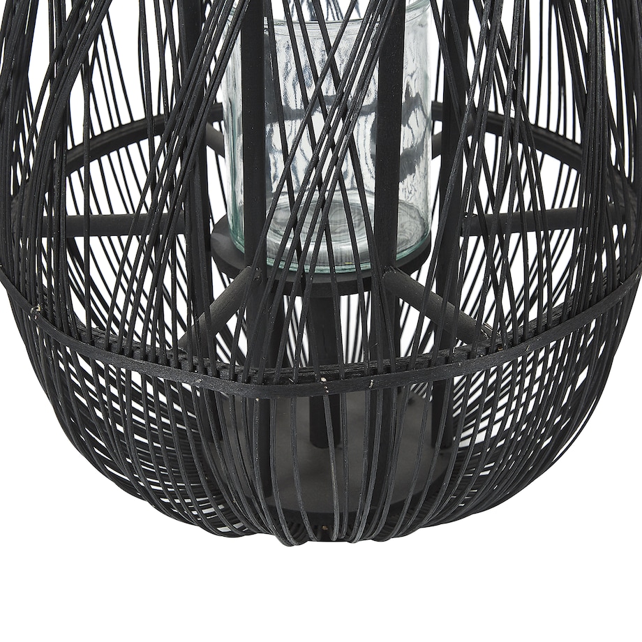Lampion TONGA Bambus 56 cm Czarny