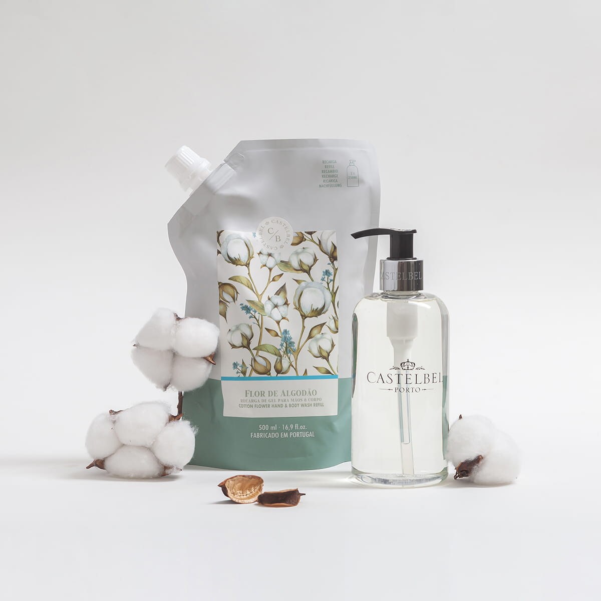 Żel do rąk i ciała Castelbel Cotton Flower Uzupełnienie 500ml