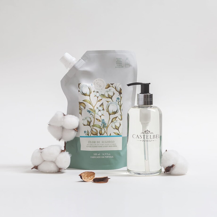 Żel do rąk i ciała Castelbel Cotton Flower Uzupełnienie 500ml