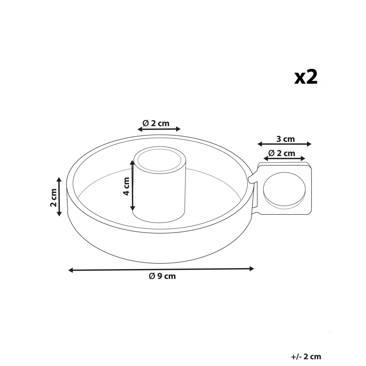 Zestaw 2 świeczników żelazny zielony CHORIO