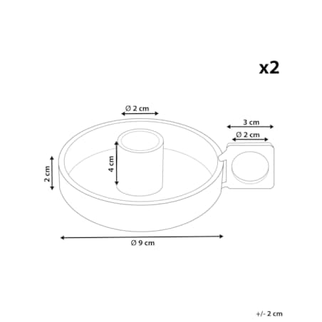 Zestaw 2 świeczników żelazny zielony CHORIO