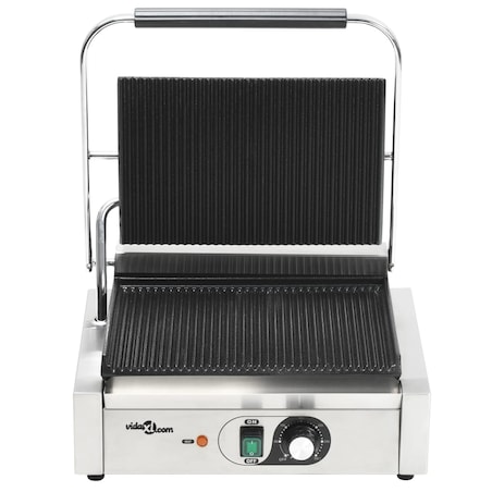 vidaXL Opiekacz do panini, żebrowany, 2200 W, 43x30,5x20 cm