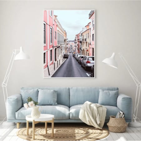 Poster Story, Plakat, Obraz - Różowa Uliczka, wymiary 60 x 84 cm