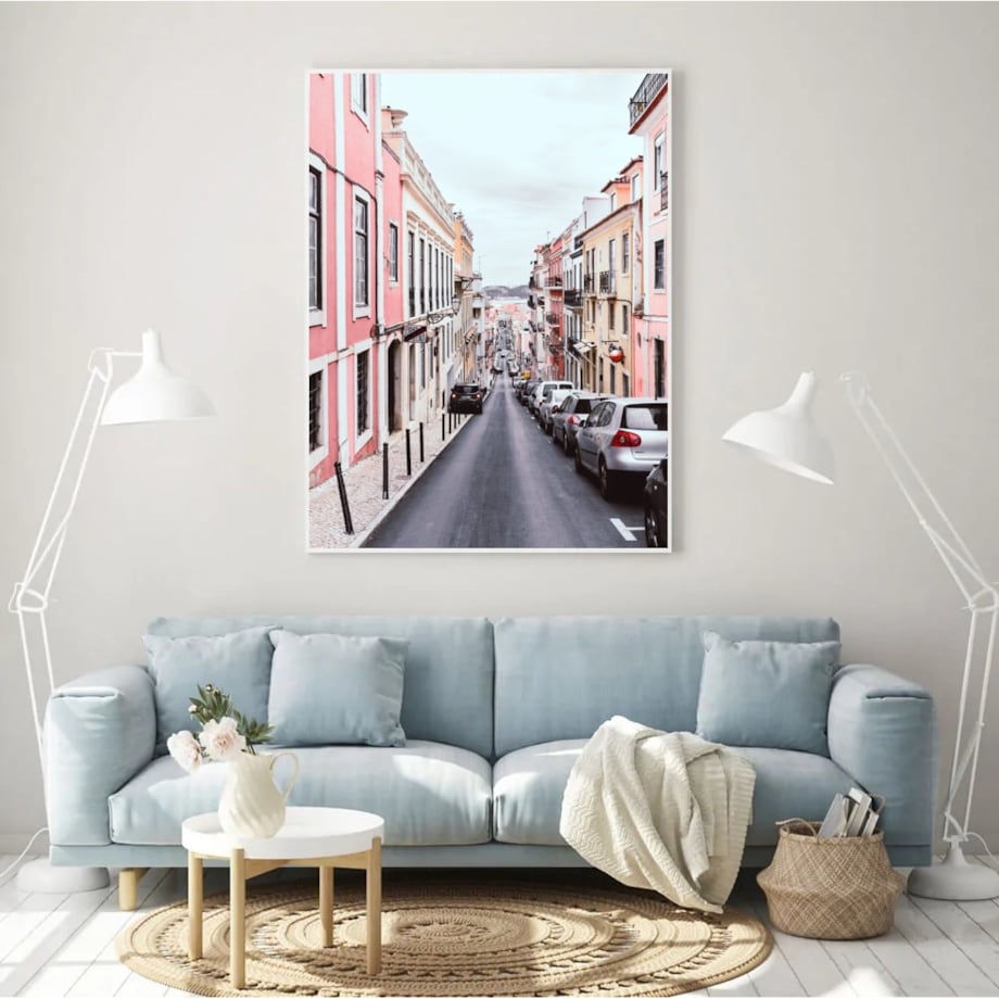 Poster Story, Plakat, Obraz - Różowa Uliczka, wymiary 60 x 84 cm