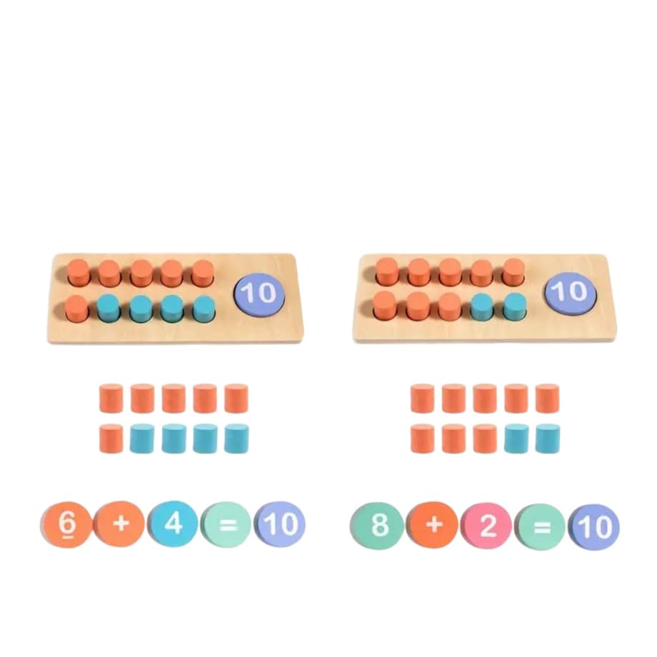 Drewniany zestaw matematyczny Montessori nauka cyfr 0-10