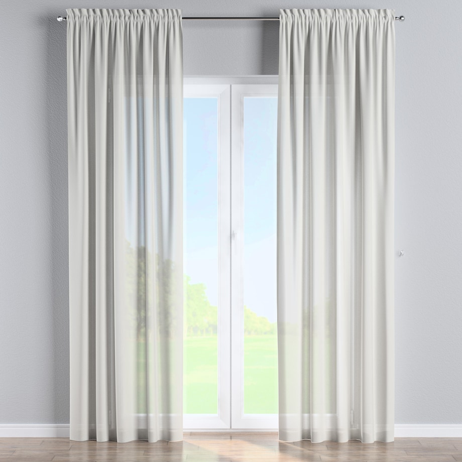 Zasłona na kanale z grzywką 1 szt. 130x245 prześwitujący, naturalny