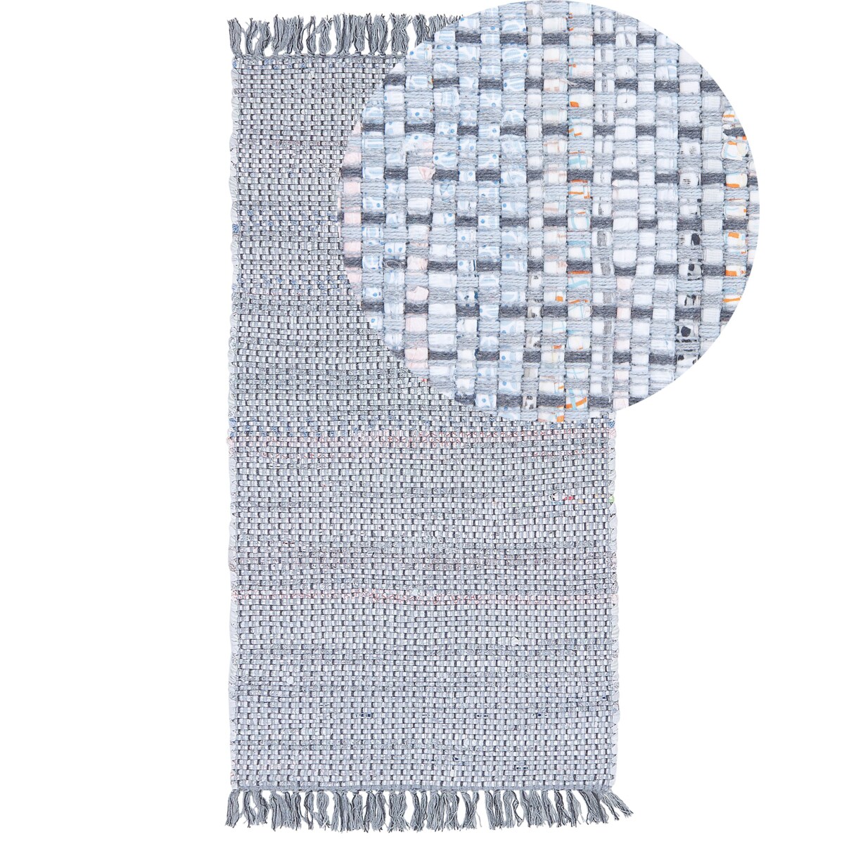 Dywan BESNI Szary 80 x 150 cm Bawełna