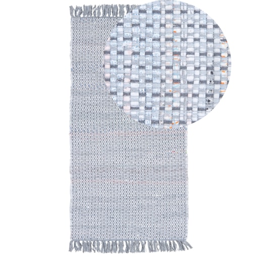 Dywan BESNI Szary 80 x 150 cm Bawełna