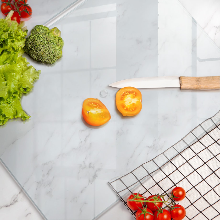 Zestaw 2 desek do krojenia, szkło hartowane 40x52