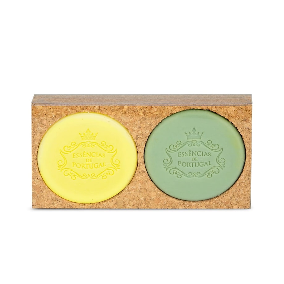Mydło cytrynowe i eukaliptus w pudełku z korka 2x50g