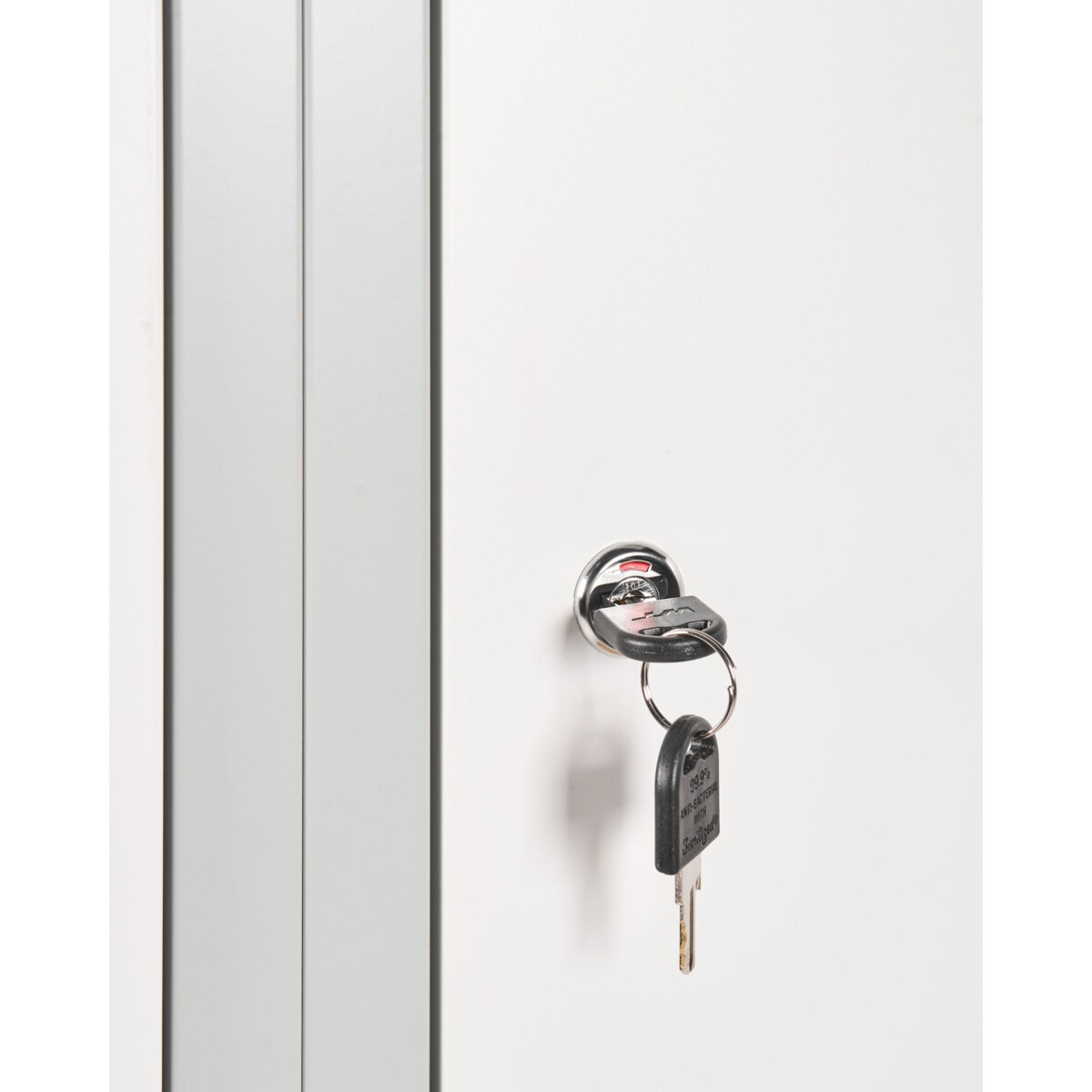 Szafa socjalna ubraniowa czterodrzwiowa z ławką ATHLETE Metal Szary/ biały