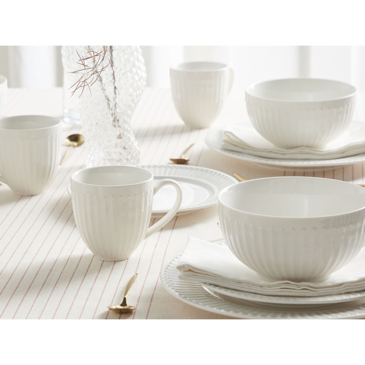 Zastawa stołowa 16-częściowa COWSLIP Porcelana Biały