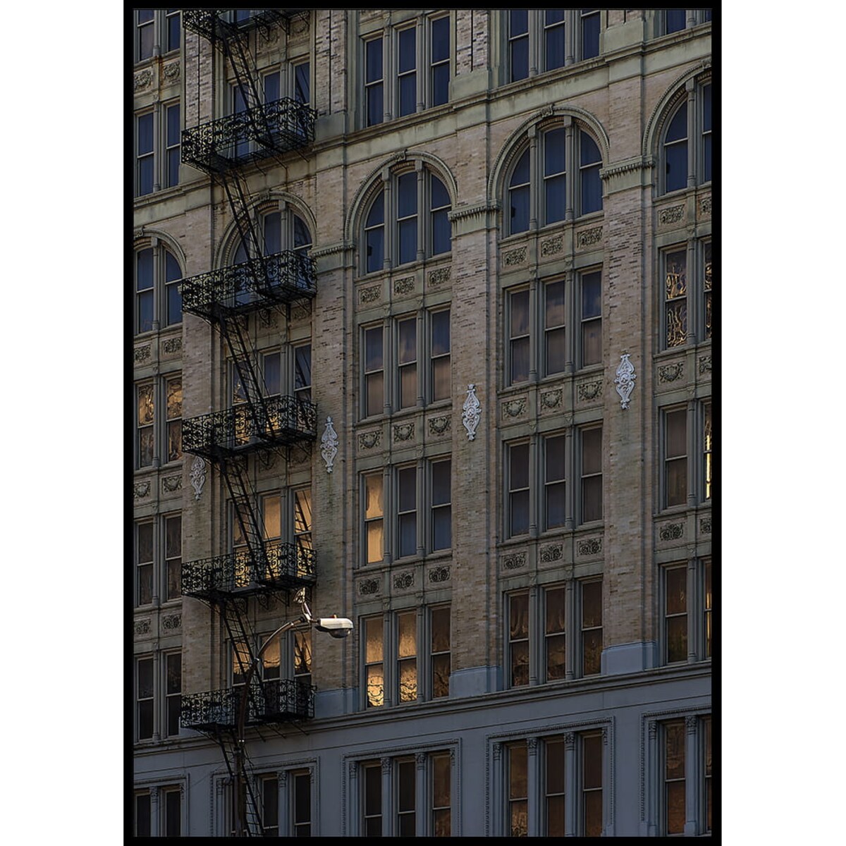 plakat płomienie w oknach nowy jork usa 30x40 cm