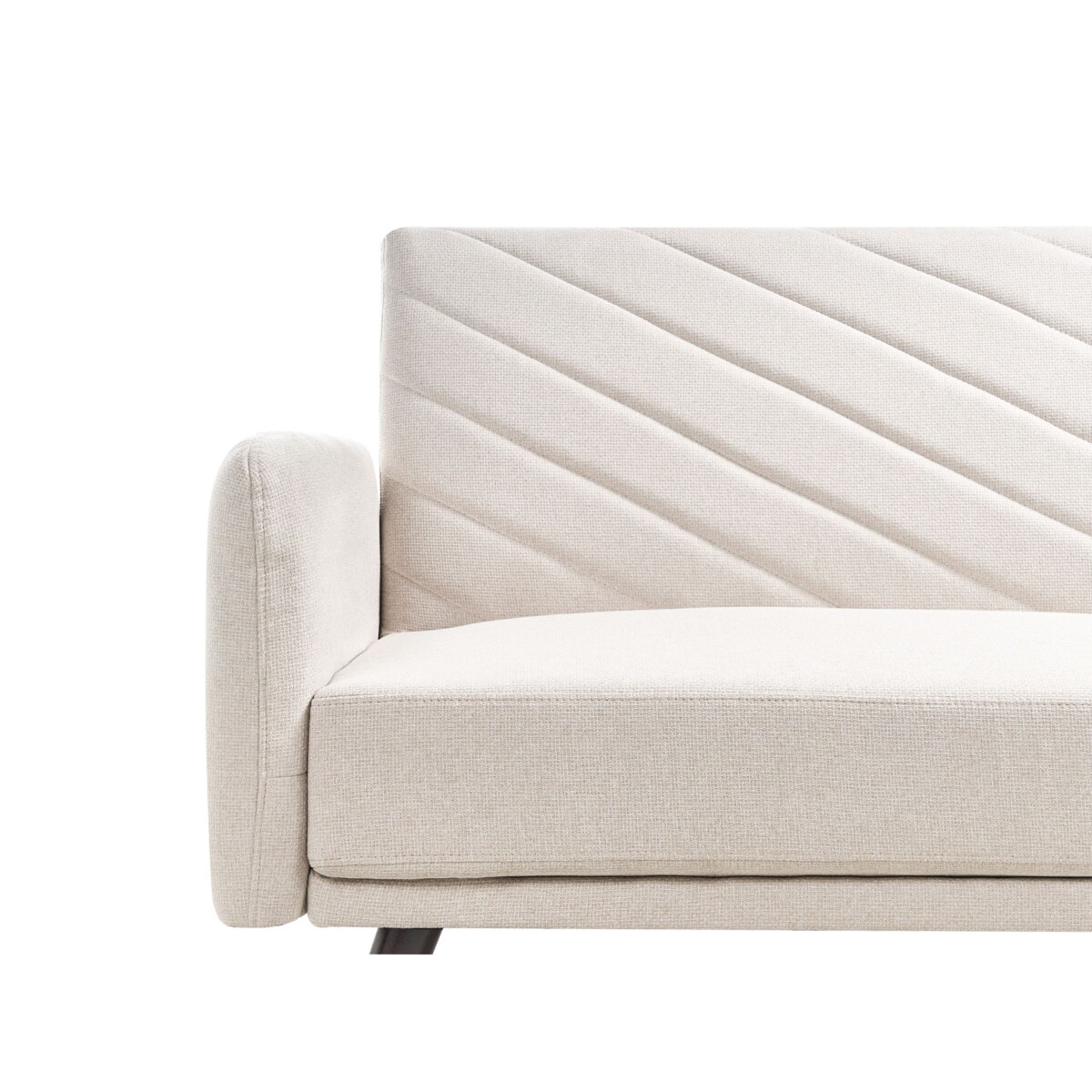 Sofa rozkładana SENJA Jasnobeżowy Len syntetyczny