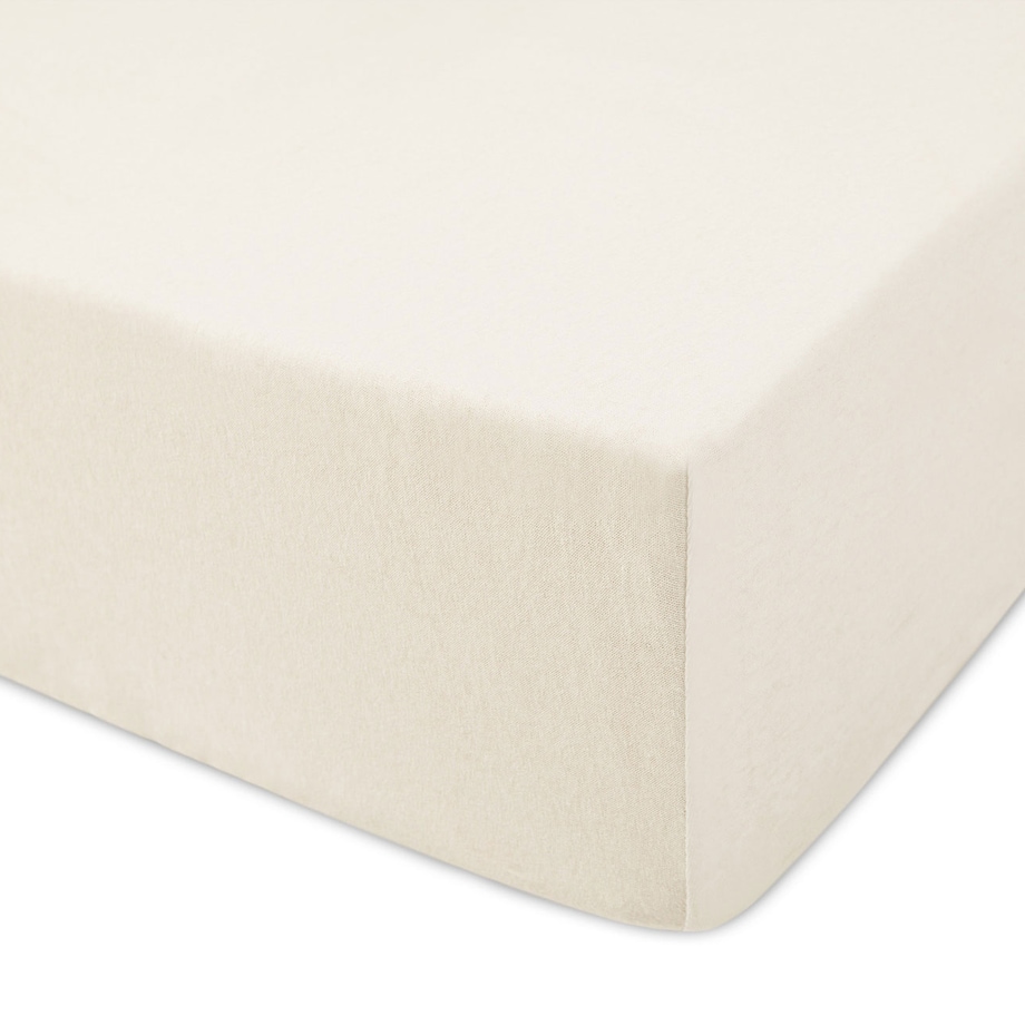 Prześcieradło z bawełny jersey z gumką 60x120 kolor Ecru