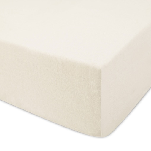 Prześcieradło z bawełny jersey z gumką 60x120 kolor Ecru