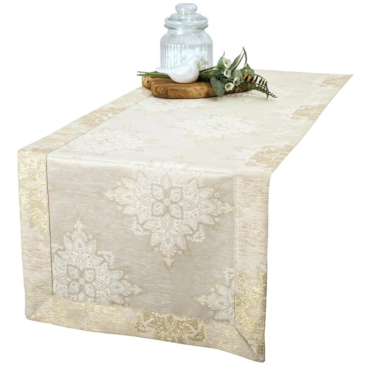 Bieżnik plamoodporny LX-6475-3260 - 40x240 cm - beżowy