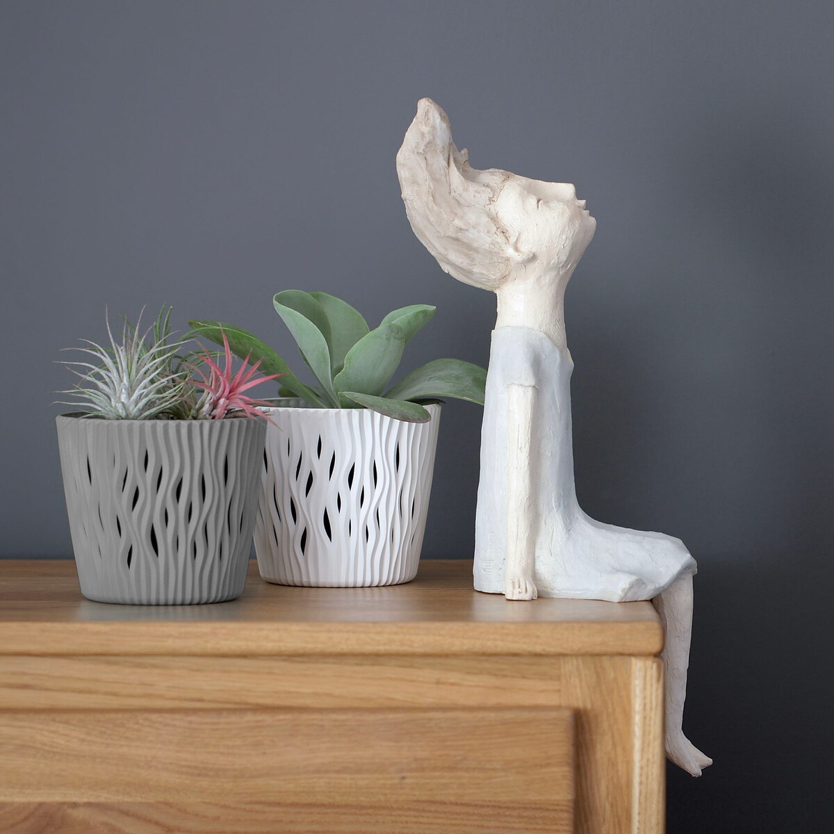 Doniczka Okrągła Osłonki Domowa Kwietnik Zestaw X2