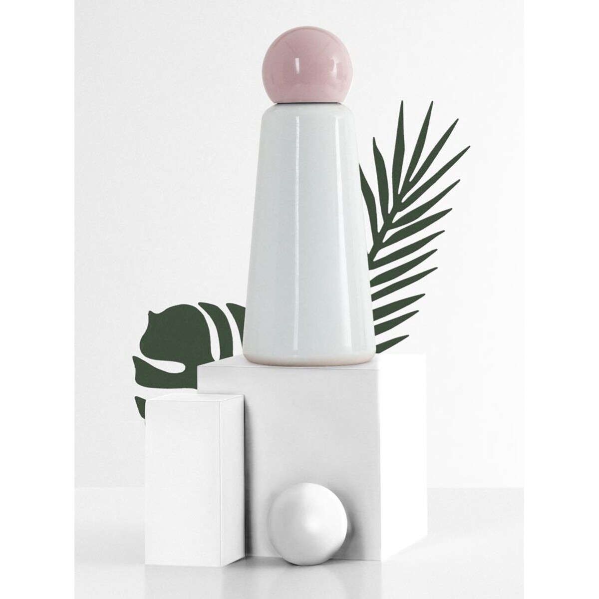 Butelka termiczna biało-różowa Skittle, 500 ml, Lund London