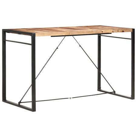 vidaXL Stolik barowy, 180x90x110 cm, lite drewno akacjowe