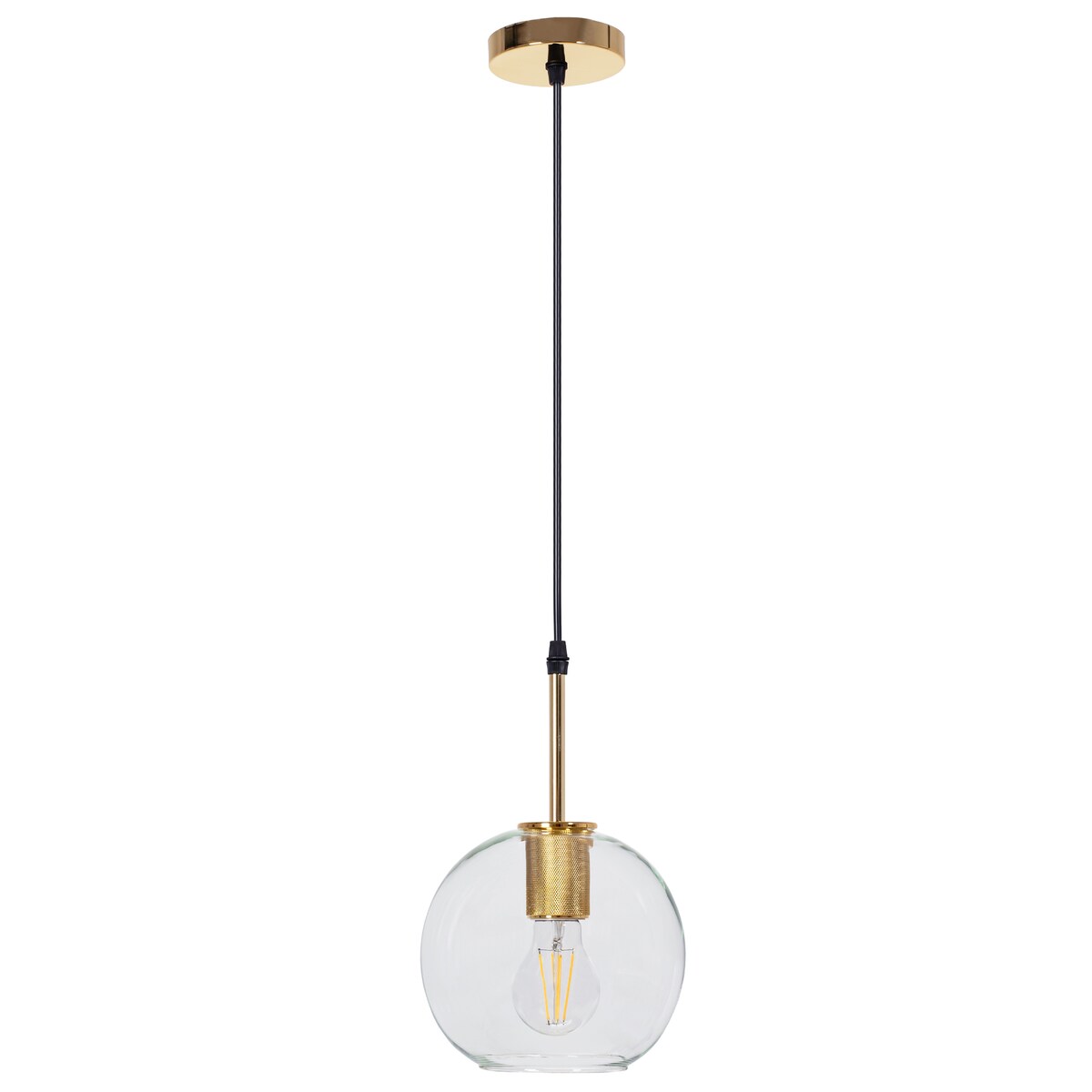 Lampa Wisząca Szklana Kula Złota Nowoczesna