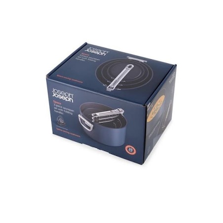 Zestaw 3 naczyń z pokrywkami + stojak Space Joseph Joseph