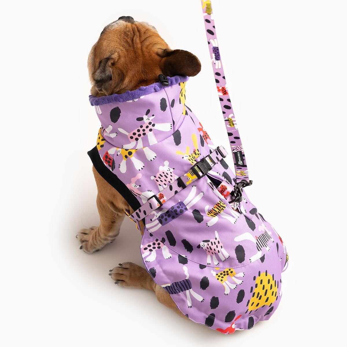 Kurtka dla psa "Pieski floreski" - Rozmiar: XL