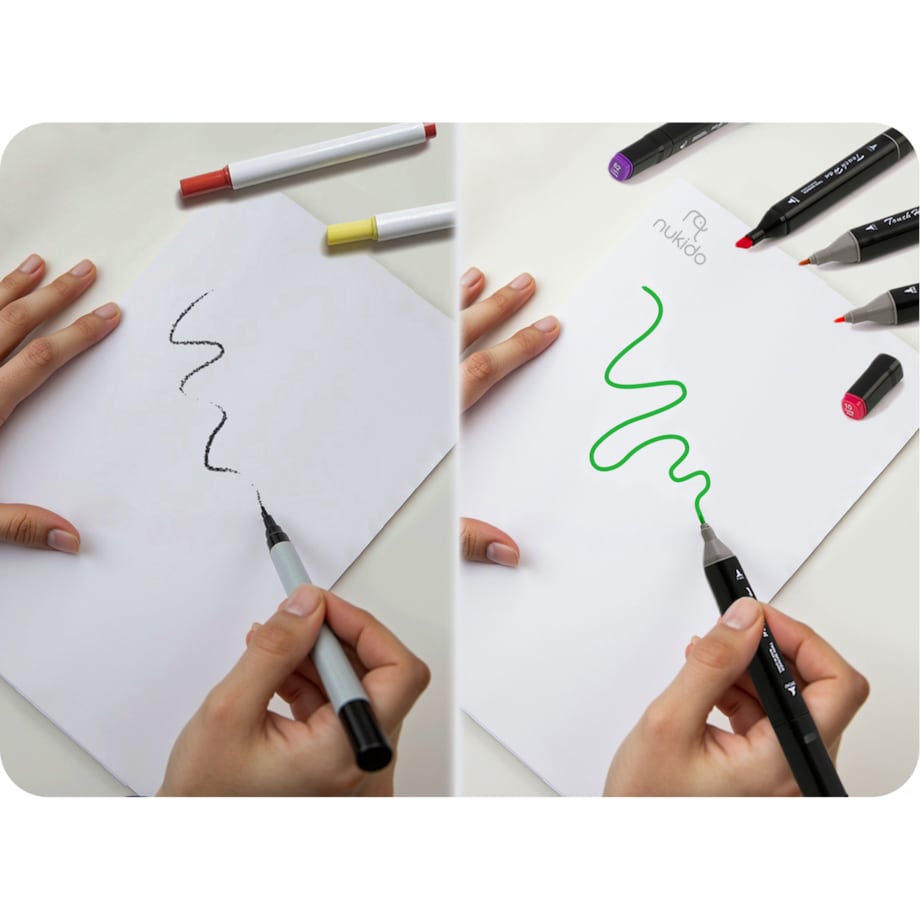 Markery 120 szt dwustronne flamastry pisaki mazaki + torba Nukido