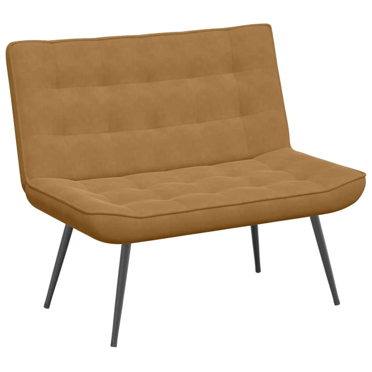 vidaXL Ławka Brązowa 110x74x84 cm Aksamit