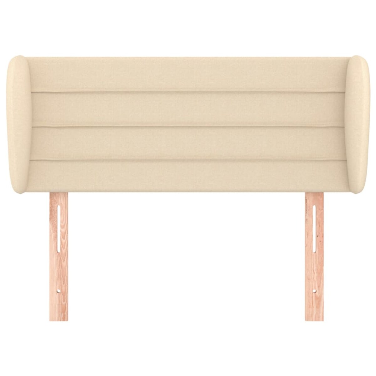 vidaXL Zagłówek uszak, kremowy, 103x23x78/88 cm, tkanina