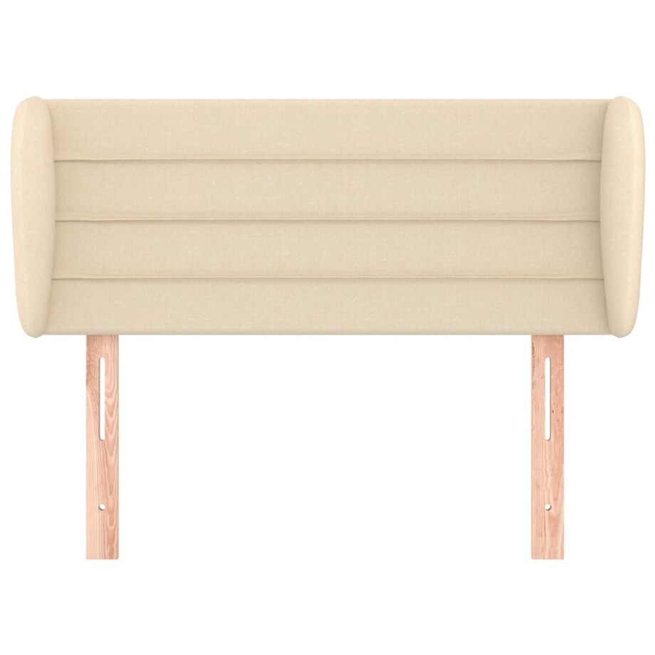 vidaXL Zagłówek uszak, kremowy, 103x23x78/88 cm, tkanina