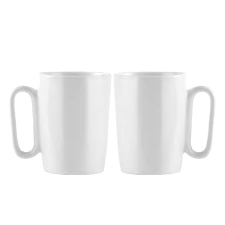 Dwa kubki ceramiczne z uszkiem 250 ml Fuori białe 30145