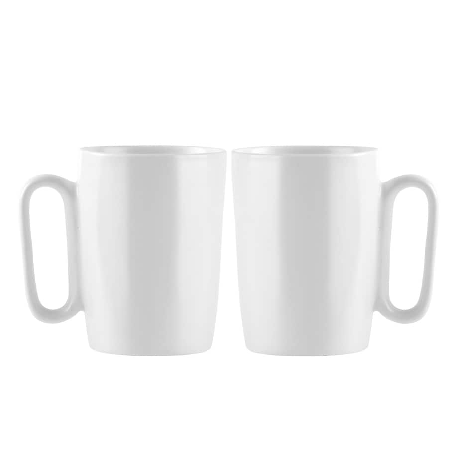 Dwa kubki ceramiczne z uszkiem 250 ml Fuori białe 30145