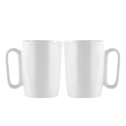 Dwa kubki ceramiczne z uszkiem 250 ml Fuori białe 30145