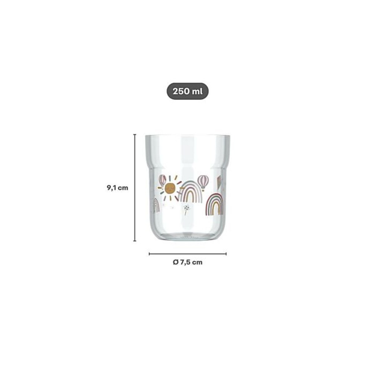 Szklanka dziecięca 250ml Mio Sunshine & Rainbow 108022065245