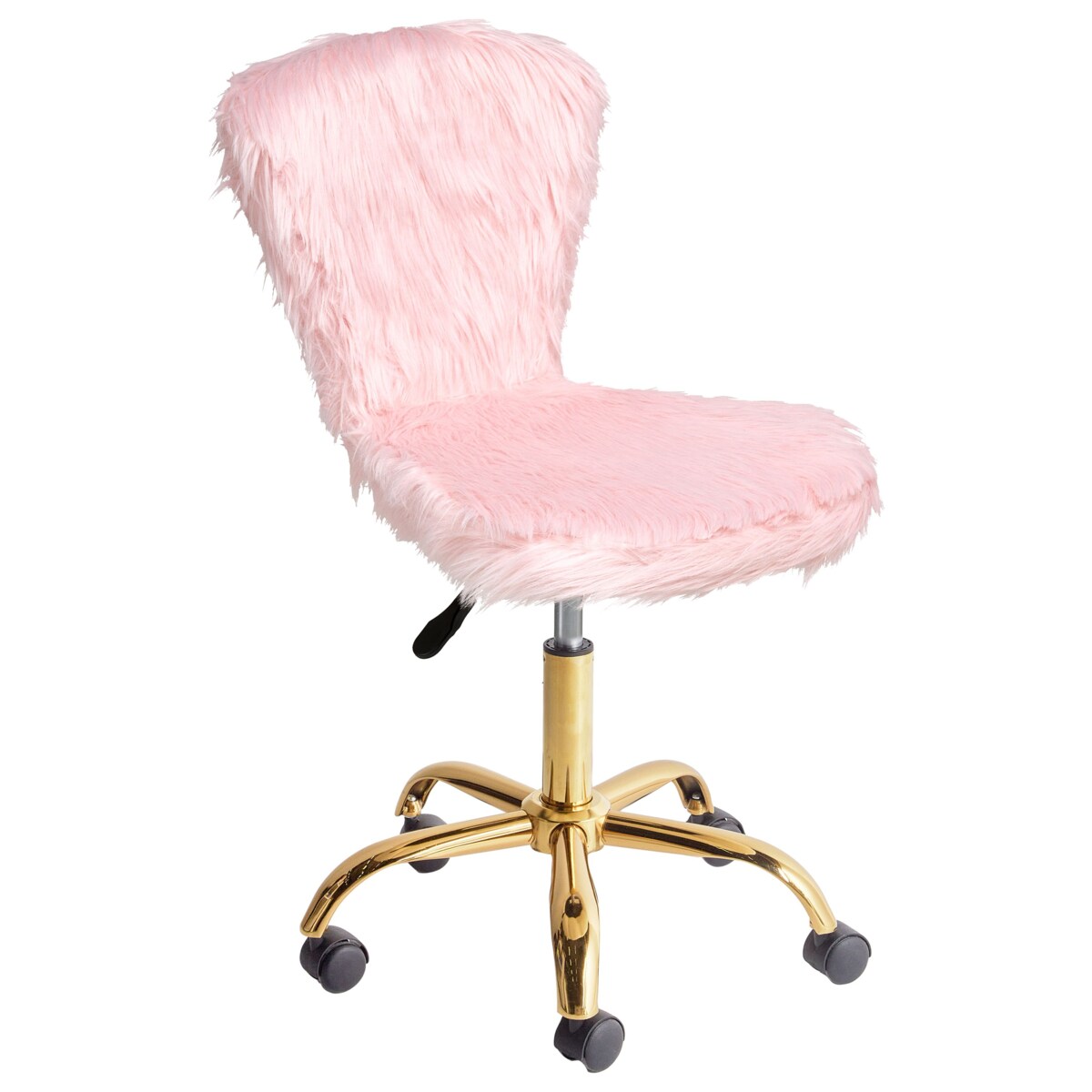 Krzesło obrotowe Obrotowy MARGATE Sztuczne futro Pastelowy róż
