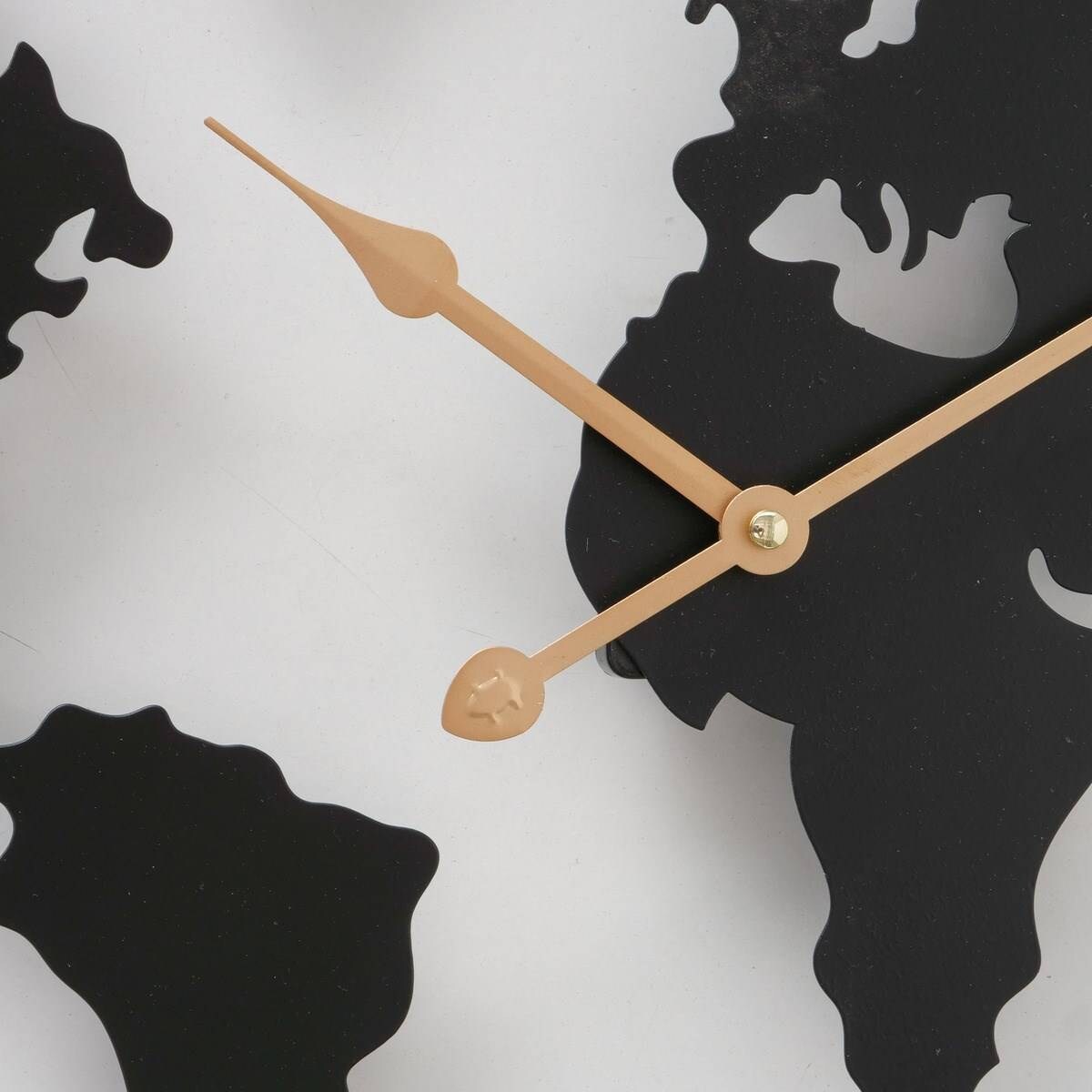 Zegar ścienny Union, metalowy ze złotymi wskazówkami