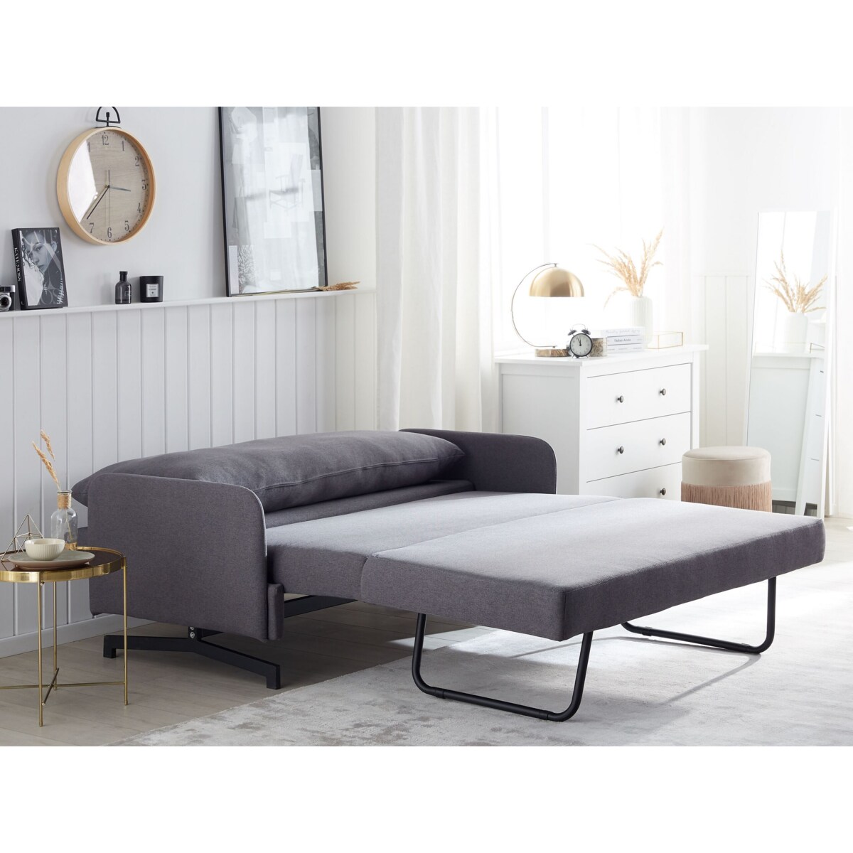 Sofa rozkładana szara BELFAST