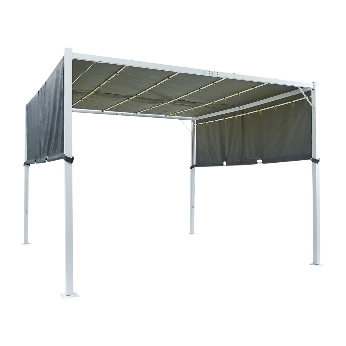 Pawilon ogrodowy LED 310 x 310 cm szary PARGA