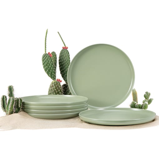 Konsimo VICTO Talerz obiadowy 6szt., pistacjowy