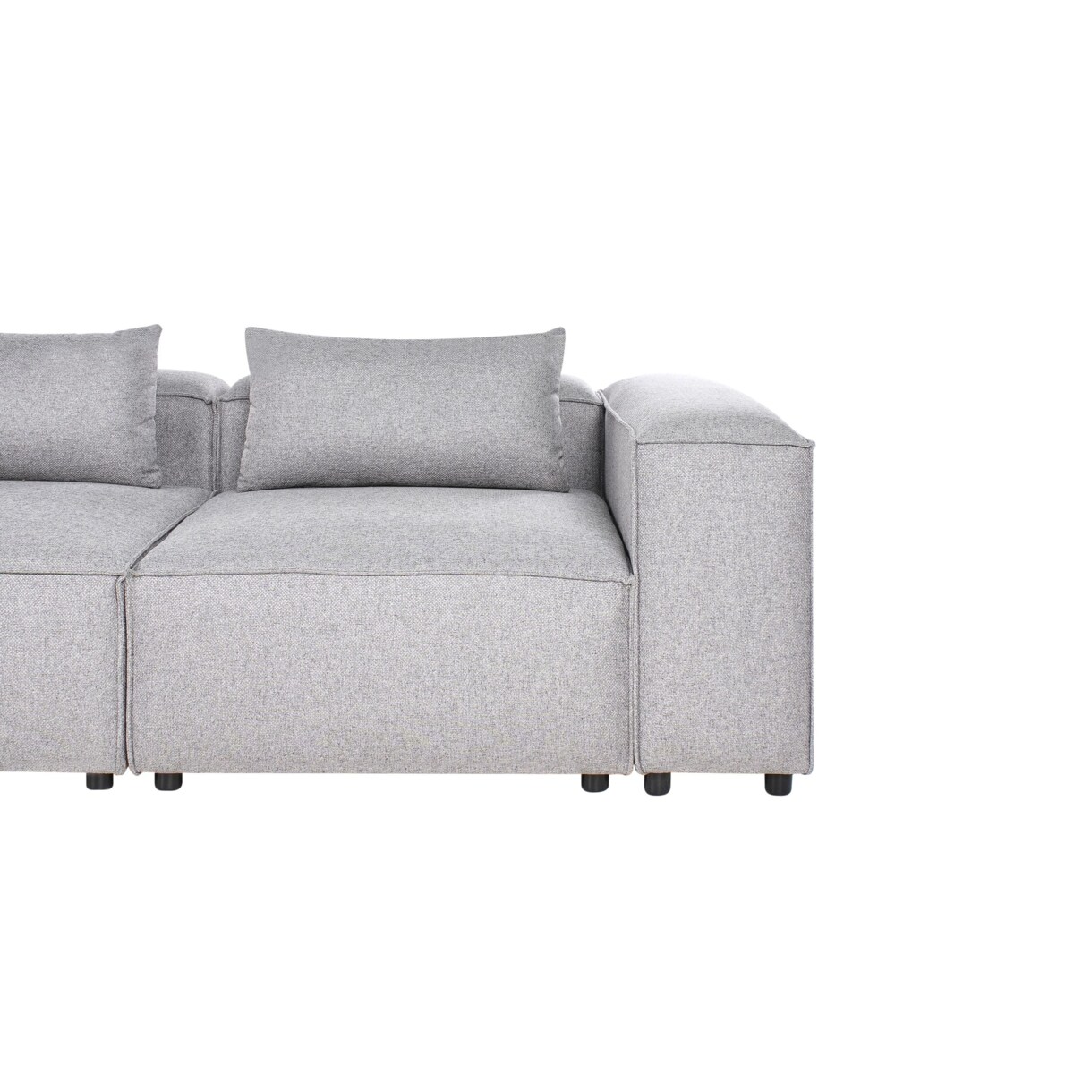 Narożnik modułowy dla 4 osób BRANDE Szary Prawostronny