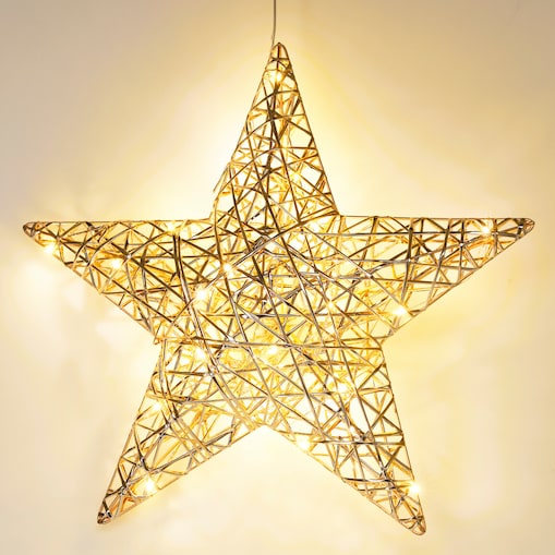 Dekoracja świąteczna, gwiazda z LED, 30 cm