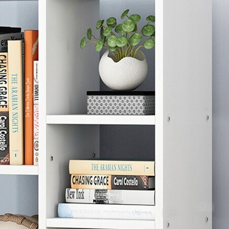 Regał otwarty stojący biały duża szafka komoda loft skandynawski 5 półek