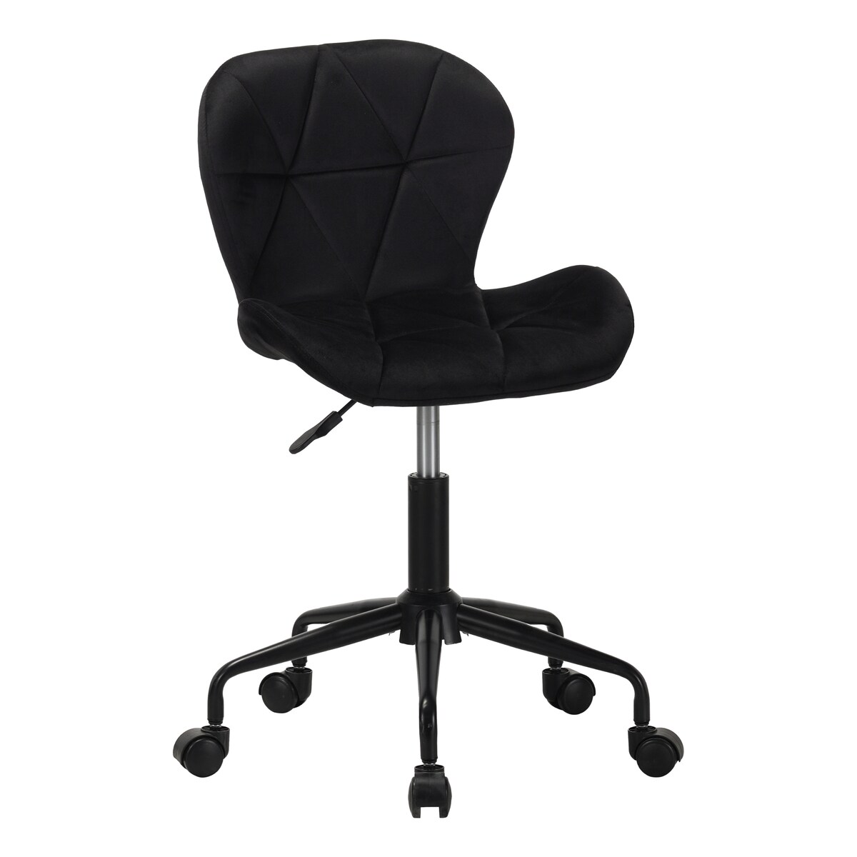 Fotel biurowy krzesło obrotowe do biurka ucznia gabinetu regulowane czarne welurowe